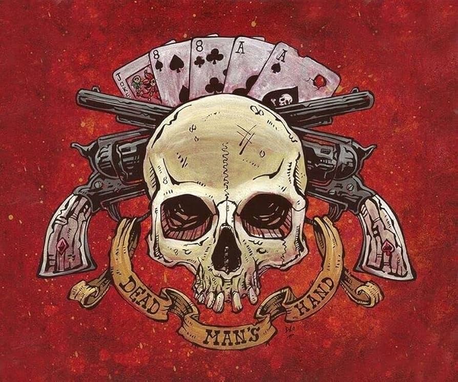 Amazon.com - 2.5” Sticker Cool Punk Dead Man's Hand Gamble